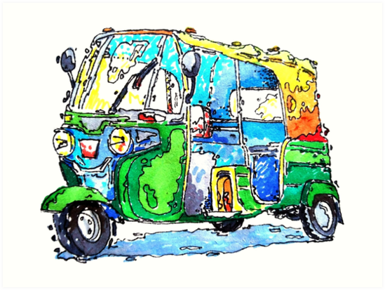 Auto Rickshaw Drawing at PaintingValley.com | Explore collection of