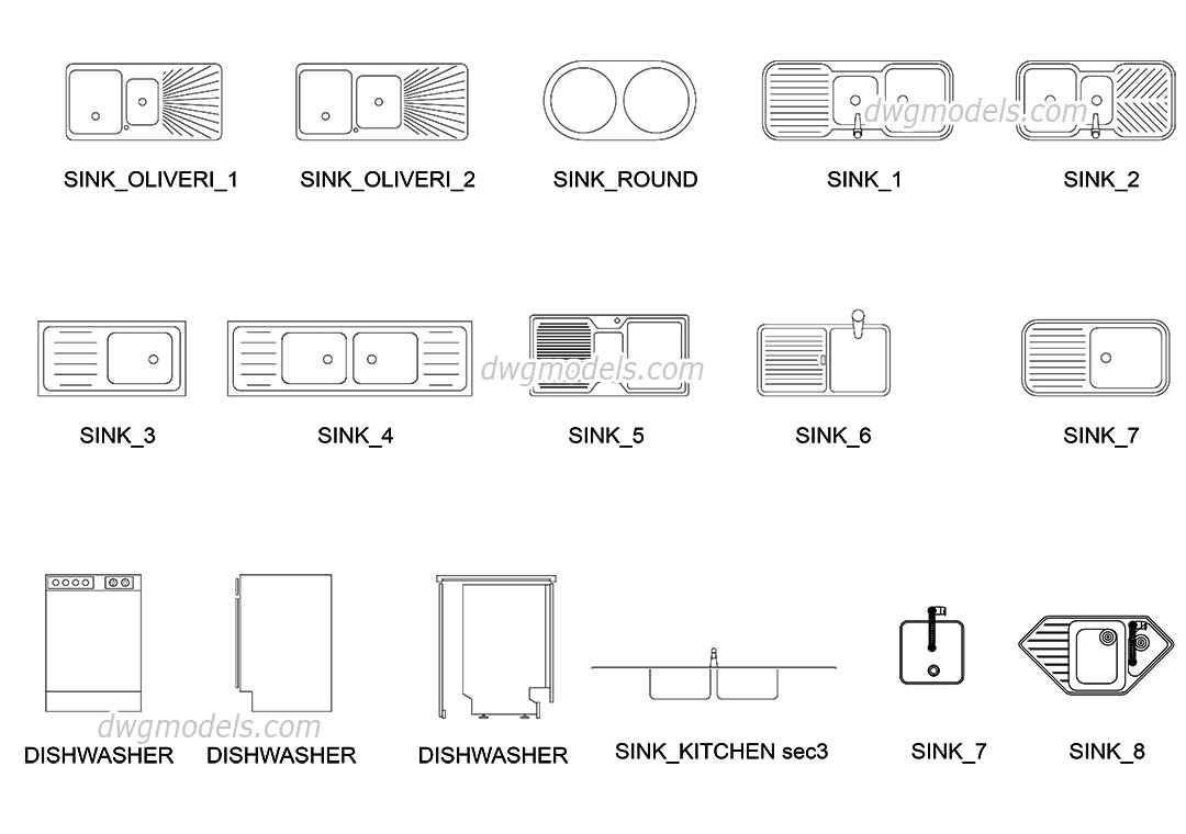 Autocad Kitchen Drawings 10 