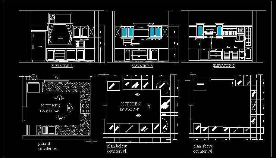 Autocad Kitchen Drawings at PaintingValley.com | Explore collection of