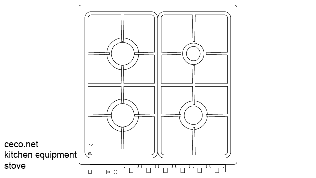 640x360 autocad drawing kitchen gas stove dwg - Autocad Kitchen Drawings