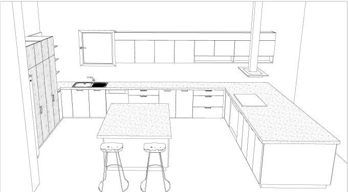 680x376 draw your kitchen sketches in autocad - Autocad Kitchen Drawings