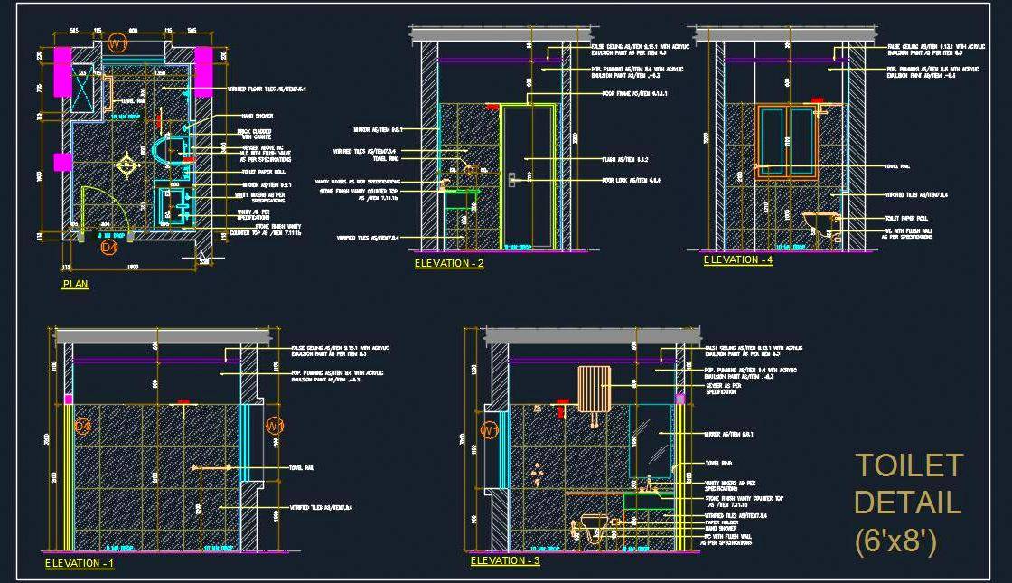 Autocad Toilet Elevation Drawing At PaintingValley.com | Explore ...