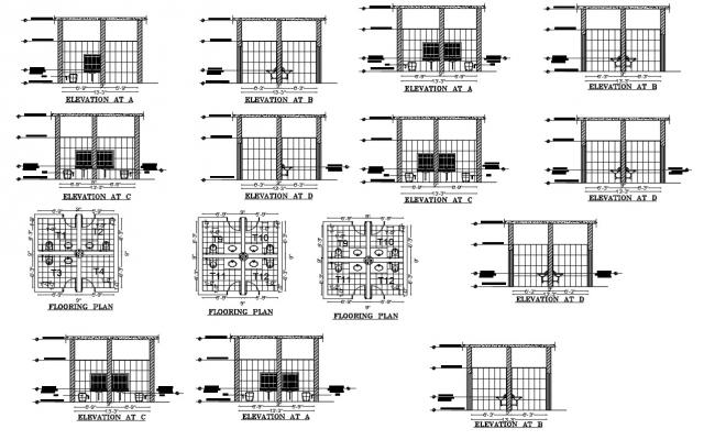 650x400 autocad drawing of toilet details with elevations - Autocad Toilet Elevation Drawing