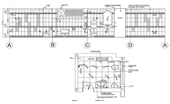 650x400 autocad drawing of toilet with elevation - Autocad Toilet Elevation Drawing
