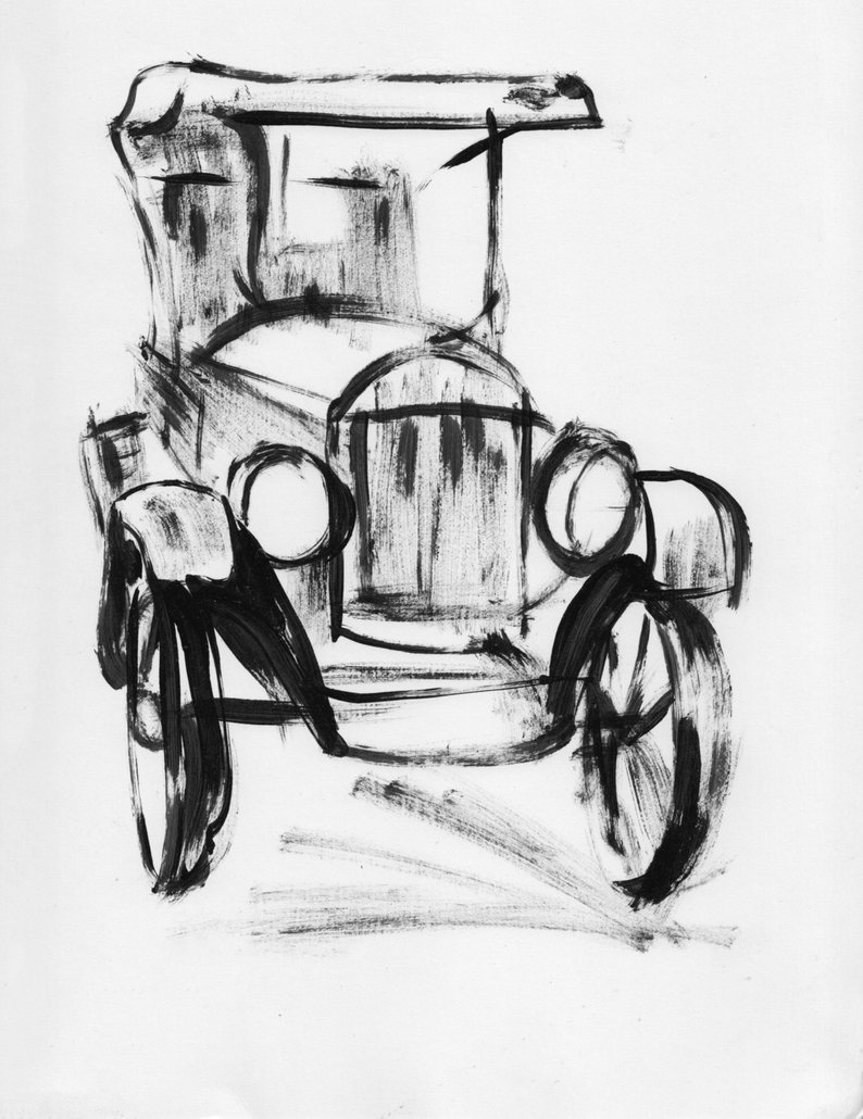 794x1030 classic ford illustration classic car print drawing old ford etsy - Automobile Drawing