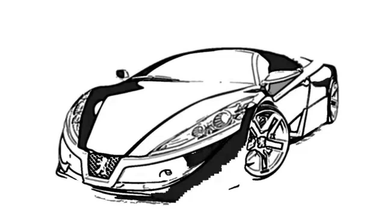 1280x720 how to sketch or draw a stylish luxury car automobile - Automobile Drawing