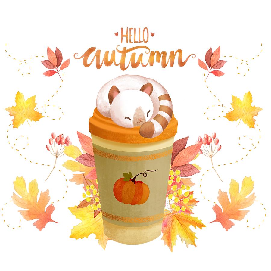 900x900 hello autumn drawing - Autumn Drawing