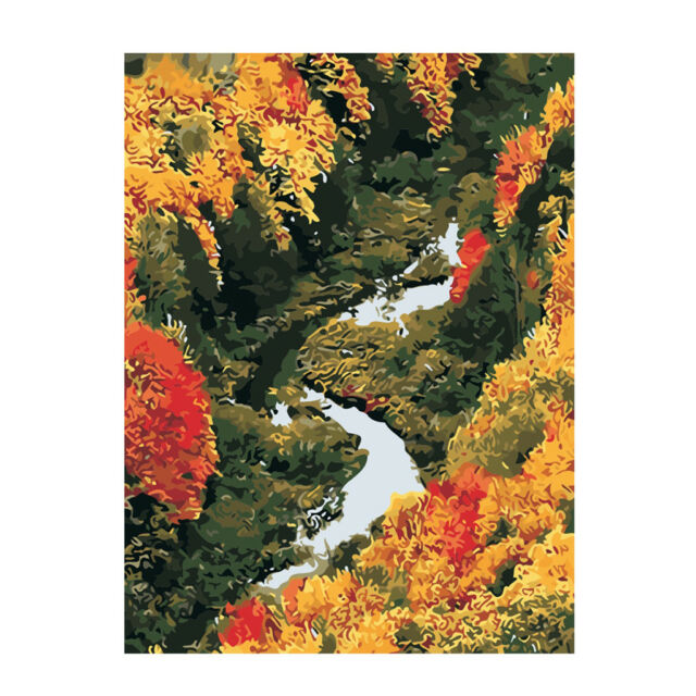 640x640 Acrylic Paint - Autumn Scenery Drawing