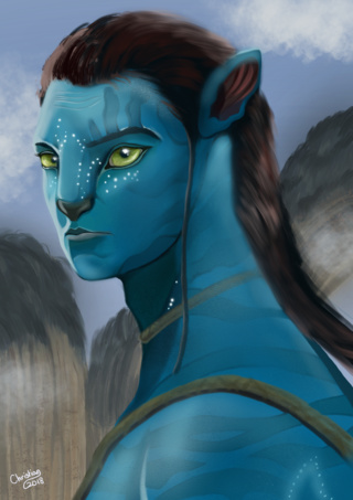 320x453 Here Is A Drawing From Avatar! I Recently Watched The Movie - Avatar Drawing