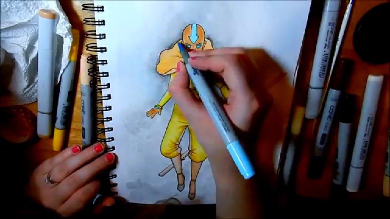 1280x720 Drawing Aang From Avatar The Last Airbender - Avatar The Last Airbender Drawing