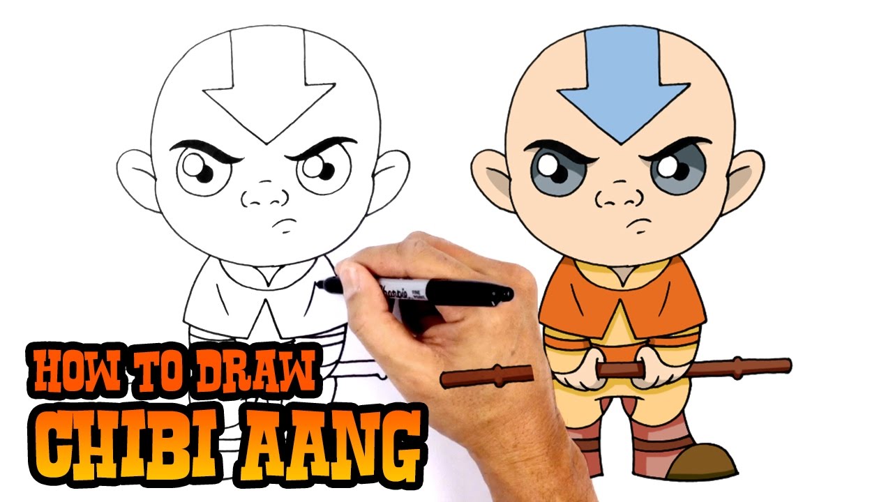 1280x720 How To Draw Aang Avatar The Last Airbender - Avatar The Last Airbender Drawing