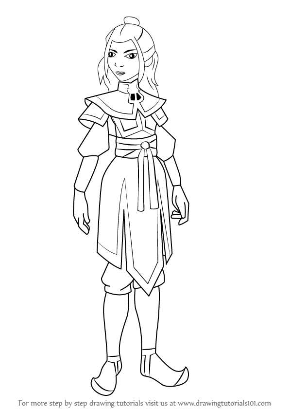 597x844 Learn How To Draw Azula From Avatar The Last Airbender - Avatar The Last Airbender Drawing