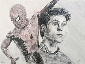 300x224 marvel comics avengers spider man tom holland home drawing art - Avengers Drawing