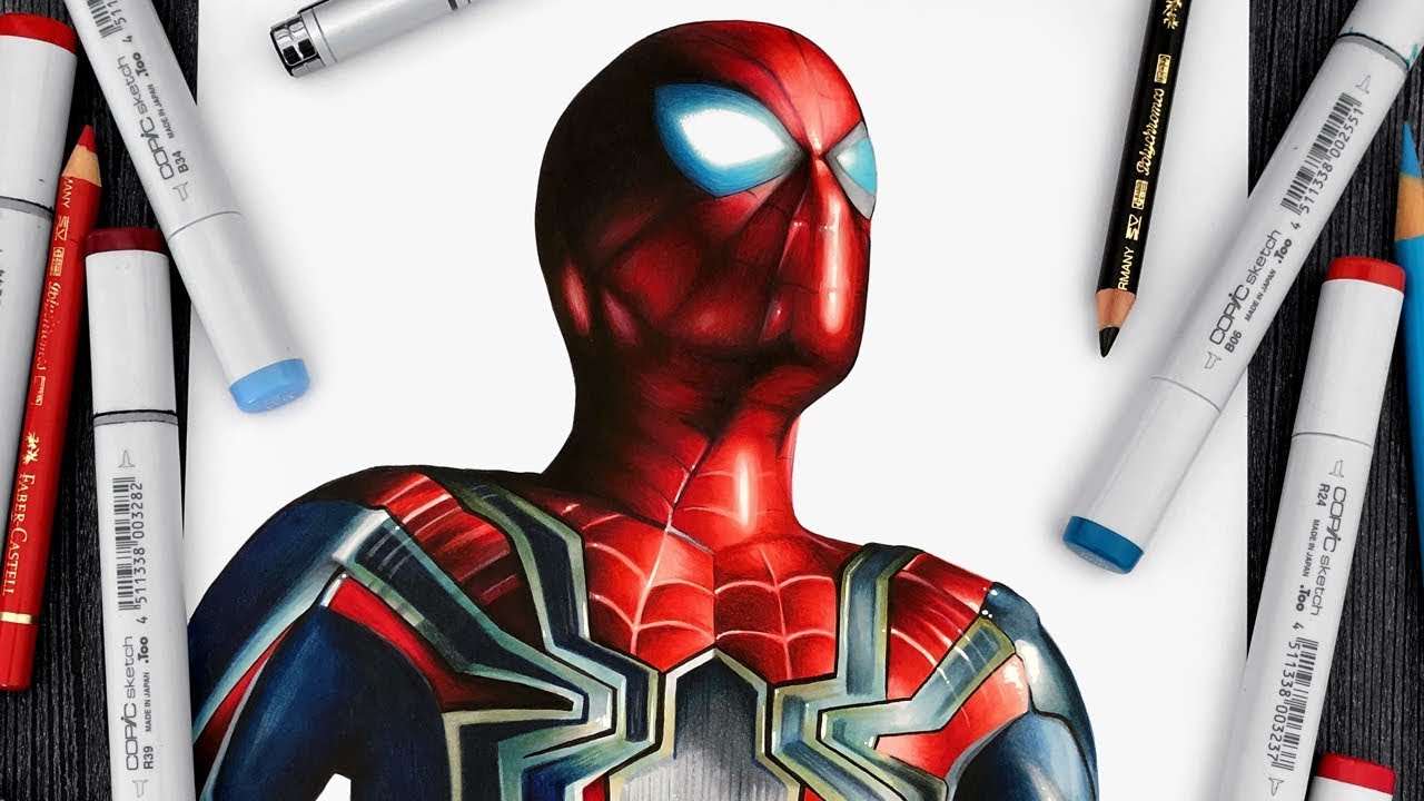 1280x720 Spider Man Drawing - Avengers Drawing