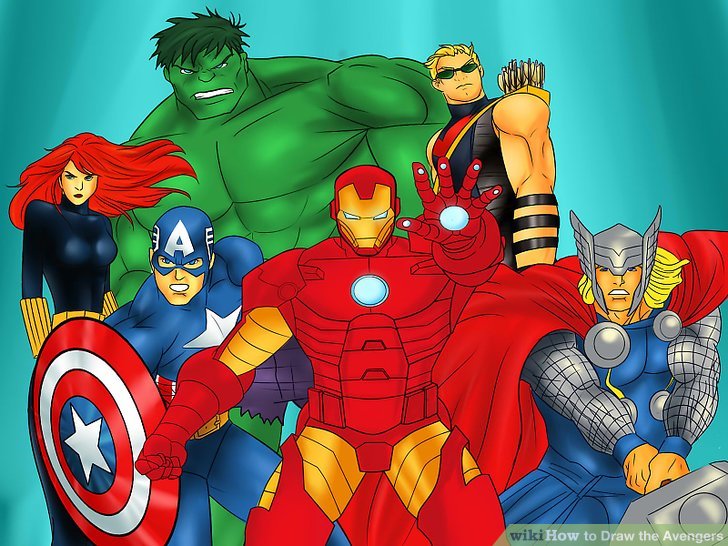 728x546 how to draw the avengers - Avengers Drawing