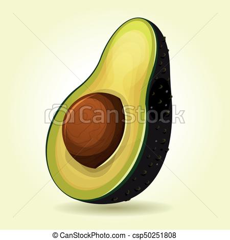 450x470 Cartoon Slice Of Avocado Illustration Of A Cartoon Appetizing - Avocado Drawing