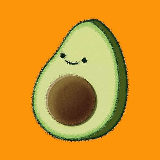 550x550 Cute Avocado Drawing Posters - Avocado Drawing