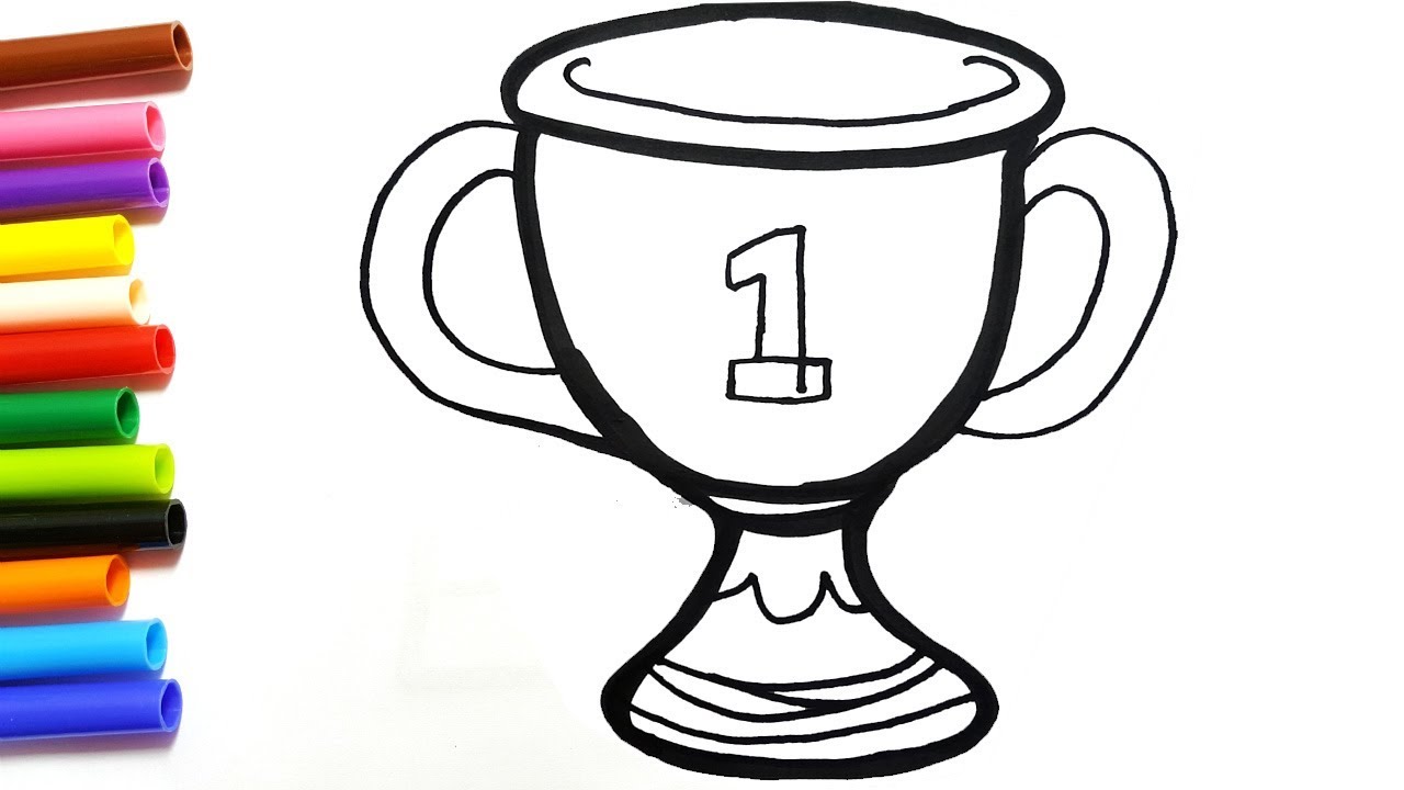 1280x720 trophy cup award drawing and coloring color world cup - Award Drawing