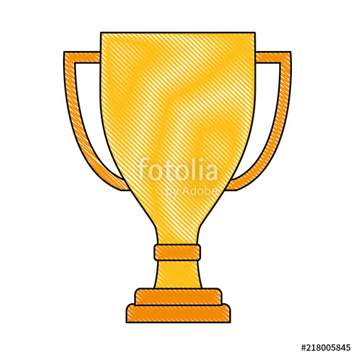 500x500 award trophy winner cup honor symbol color drawing stock image - Award Drawing