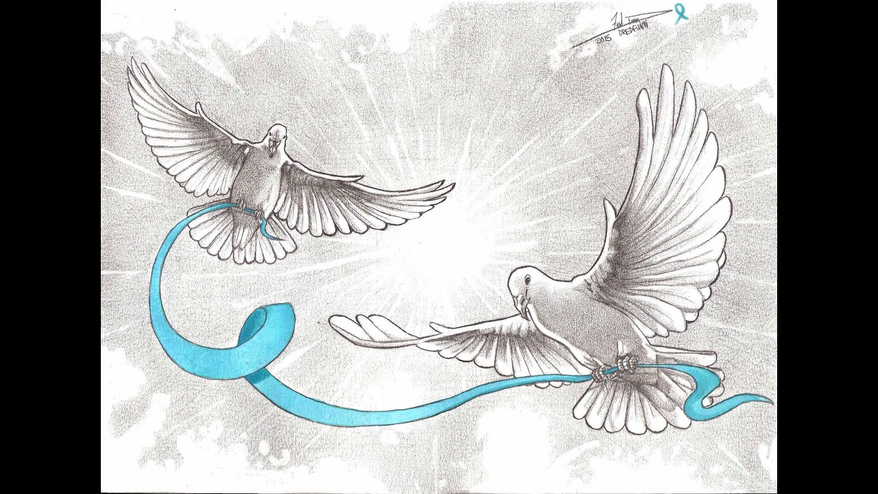 1280x720 drawing ovarian cancer awareness doves a dredfunn mechanical - Awareness Drawing