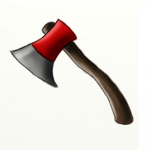 520x522 how to draw a sharp axe hubpages - Ax Drawing