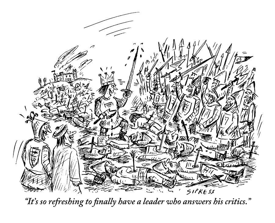 900x730 King Stands With Bloodied Sword And Ax On Top Drawing - Ax Drawing