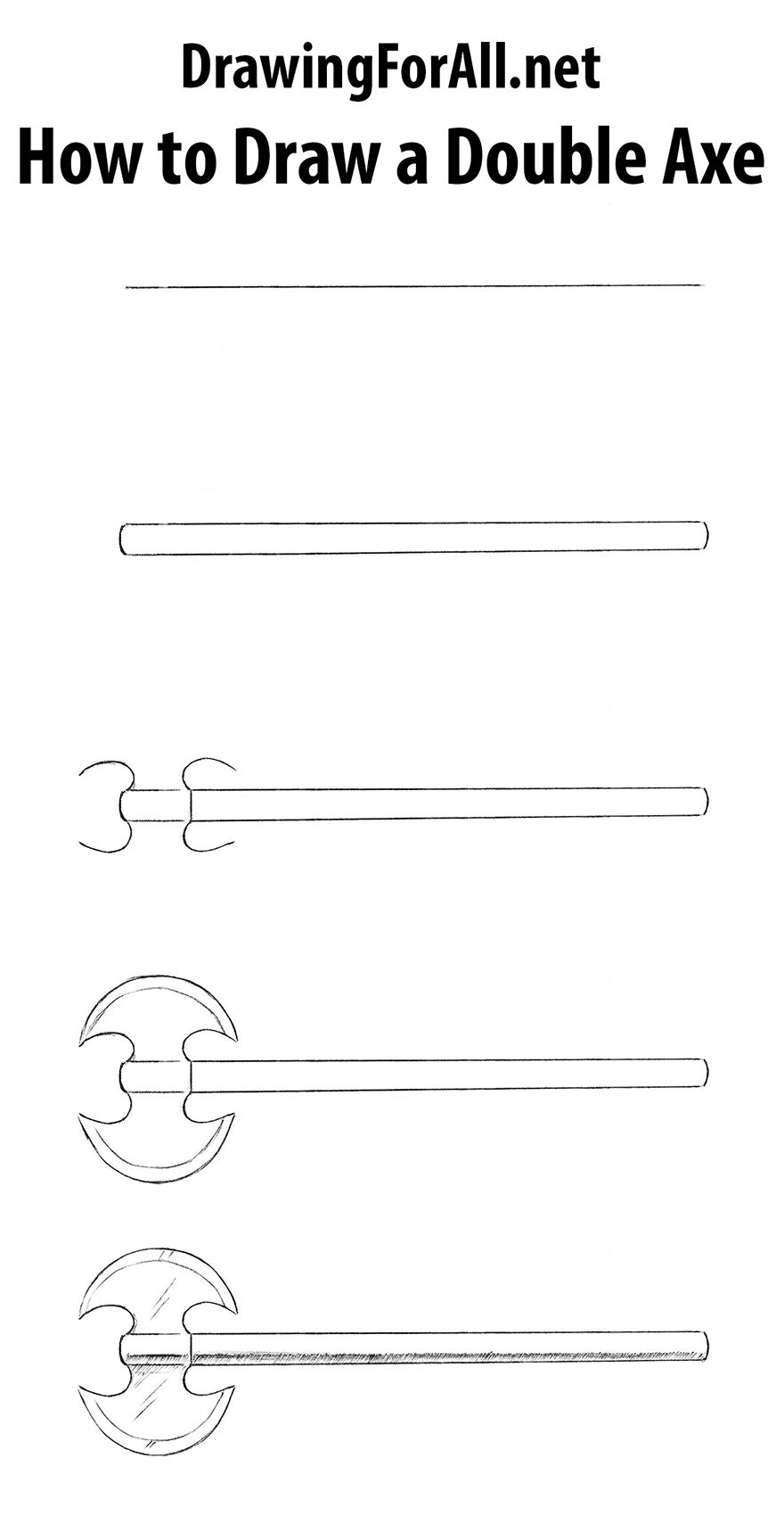 880x1700 How To Draw A Double Axe Art Steps Drawings, Art Drawings, Art - Axe Drawing