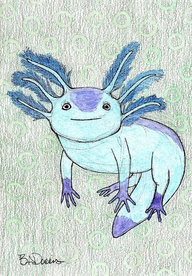 625x900 Axolotl Drawing - Axolotl Drawing