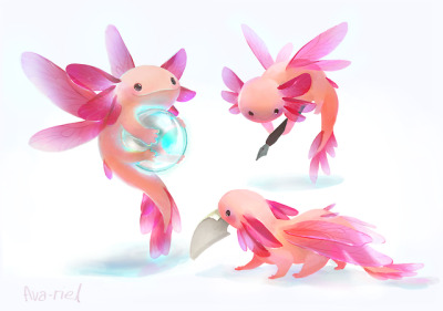 400x281 Axolotl Tumblr - Axolotl Drawing