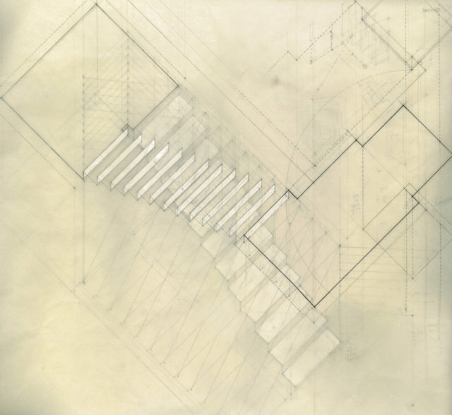 640x588 site staircase - Axonometric Drawing