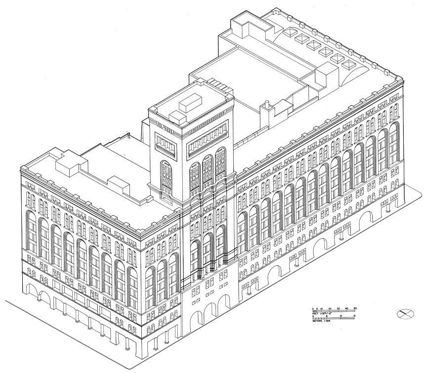 864x756 wurlington press axonometric drawing of louis sullivan - Axonometric Drawing