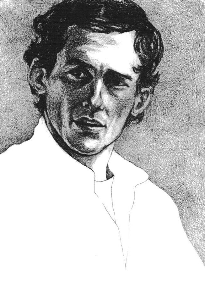 653x900 Ayrton Senna Drawing - Ayrton Senna Drawing