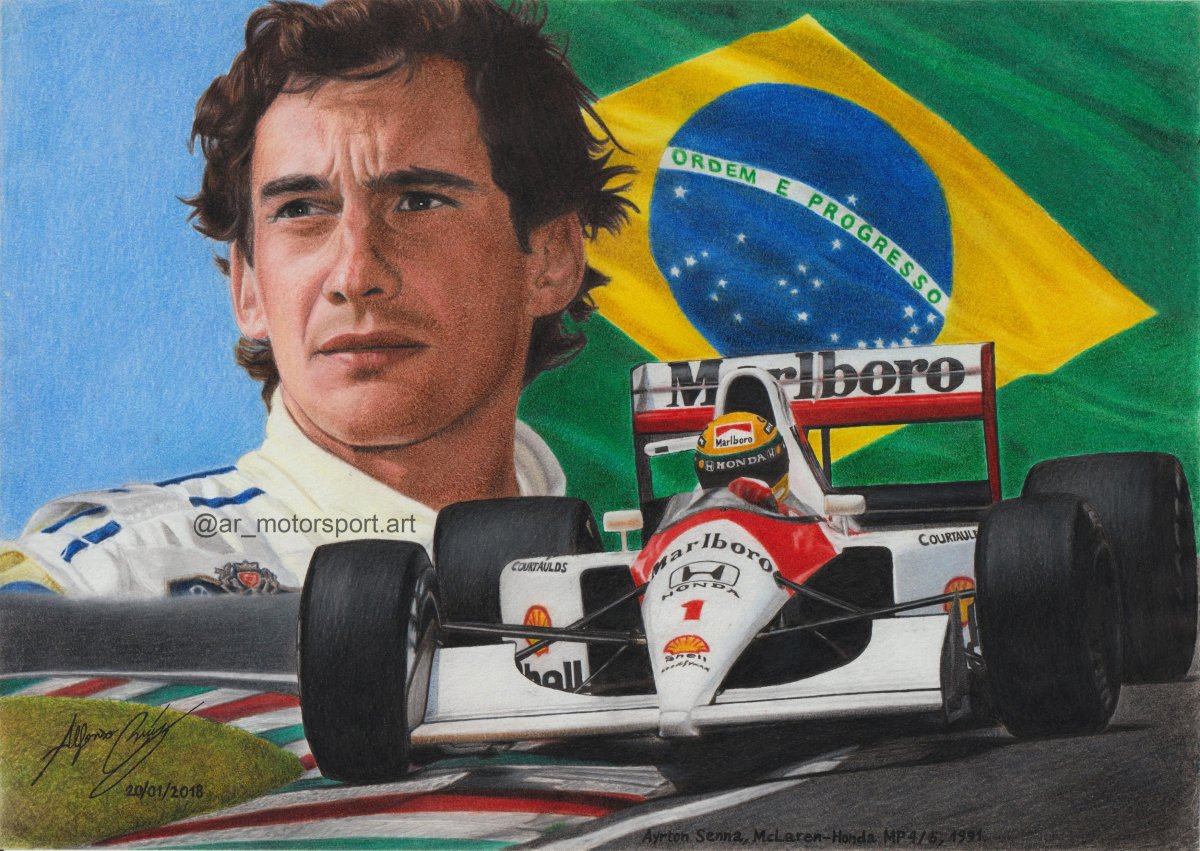 1200x851 ayrton senna mclaren honda - Ayrton Senna Drawing