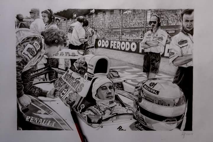 720x479 Fine Pencil Art On Twitter Ayrton Senna Drawing Finished Over - Ayrton Senna Drawing