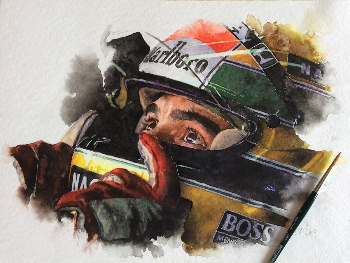 Ayrton Senna Drawing At Paintingvalley Com Explore Collection Of Ayrton Senna Drawing