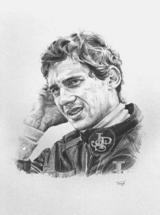 519x700 Motor Racing Art Gallery Of Original Works - Ayrton Senna Drawing