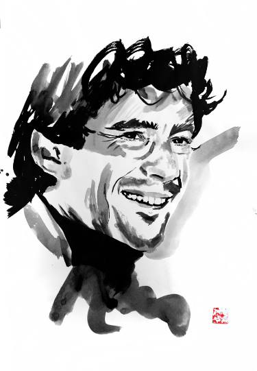 375x541 Ayrton Senna Painting - Ayrton Senna Drawing