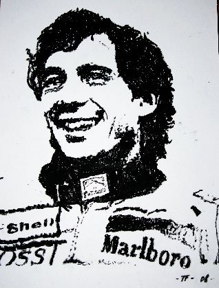 318x419 Ayrton Senna - Ayrton Senna Drawing