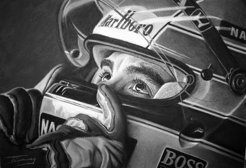 500x342 Ayrton Senna - Ayrton Senna Drawing