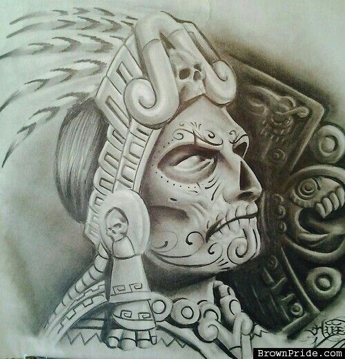500x521 Brown Pride Drawings Pin Yvette Maestas On Marlyn - Aztec Art Drawings