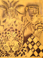169x225 Mexican Original Art Drawings For Sale Ebay - Aztec Art Drawings