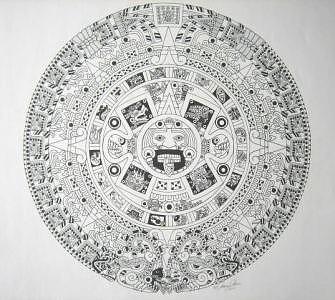 335x300 aztec calendar drawing - Aztec Calendar Drawing