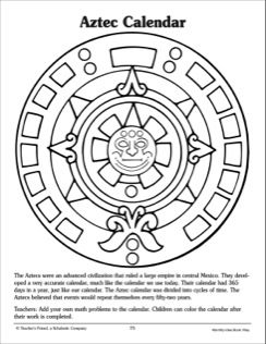 244x316 aztec calendar reference and pattern - Aztec Calendar Drawing