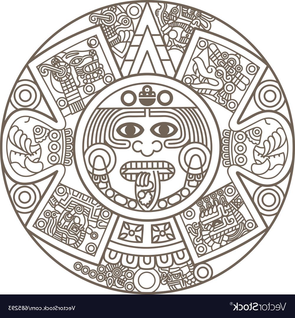 Aztec Calendar Drawing at PaintingValley com Explore collection of