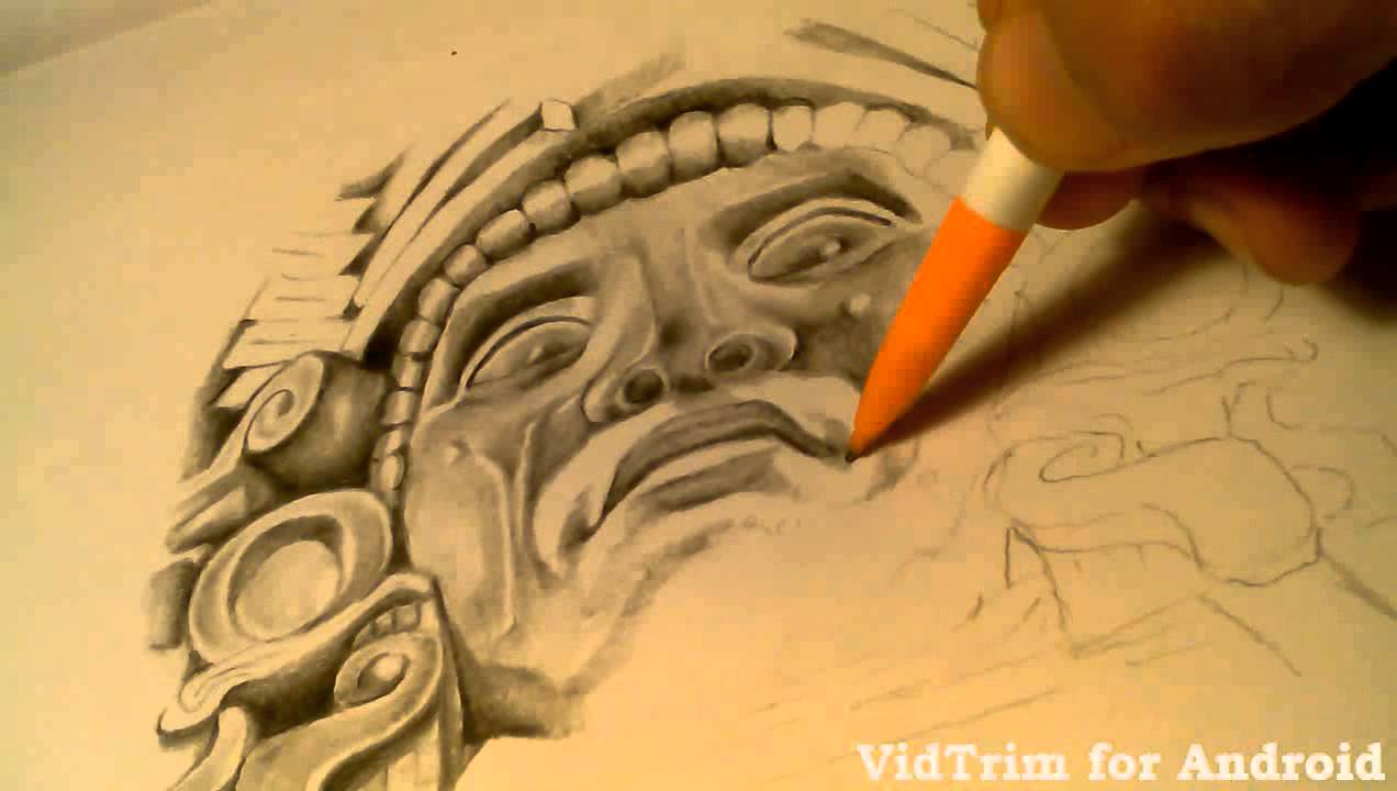 1272x720 Aztec Drawing - Aztec Drawings