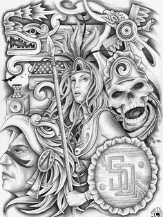 236x314 best aztec drawing images in aztec art, mexican art - Aztec Drawings