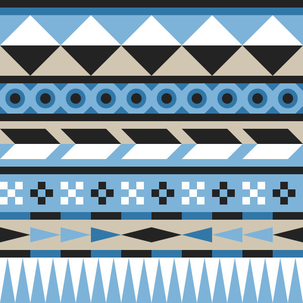 600x600 How To Create An Easy Geometric Aztec Pattern In Inkscape - Aztec Patterns Drawing