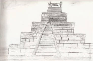 377x250 Aztec Pyramid - Aztec Pyramid Drawing