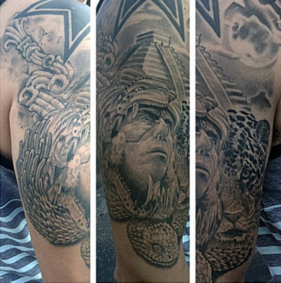 556x560 Aztec Tattoos For Men - Aztec Tattoo Drawings