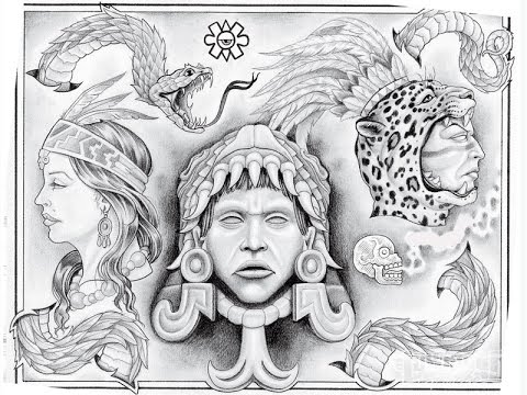 480x360 Tattoo Designs, Sketches Ideas - Aztec Tattoo Drawings